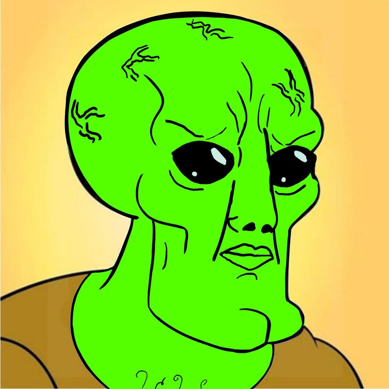 Bright green goblin-styled variant of the Chudsome Squidjak face