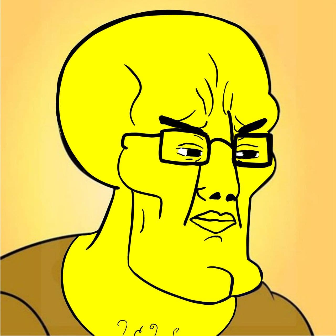 Bright yellow variant of the Chudsome Squidjak face